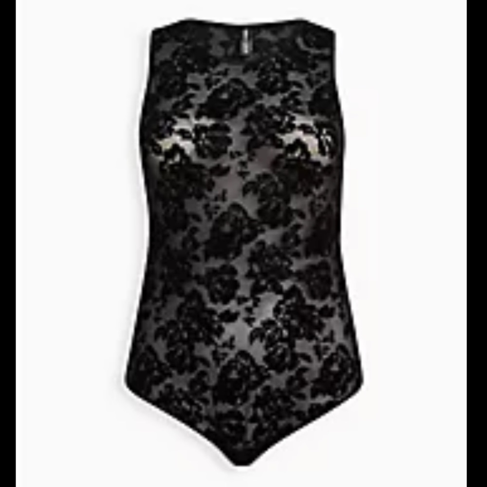 TORRID NWT MESH FLORAL BODYSUIT - Picture 3 of 5